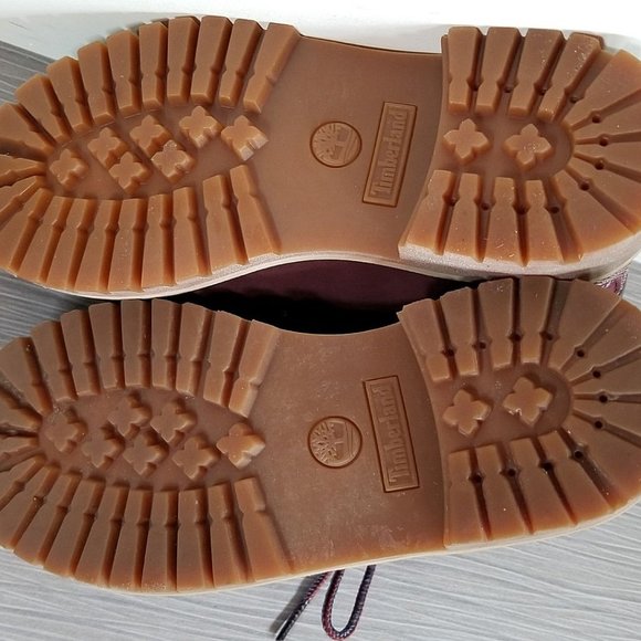 Timberland Premium Waterproof Leather Boot, Dark Port, Little Kid Size 13.5 / 32 - Picture 9 of 10